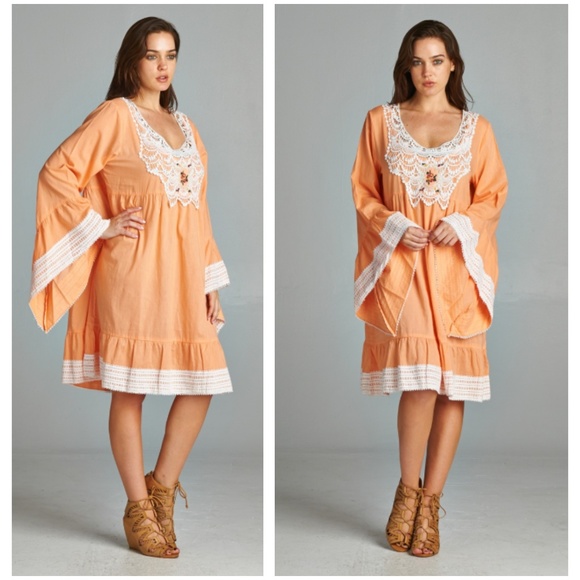 Yummy Peach LARGE SIZE Tunic/Dress-NEW! - Picture 2 of 4